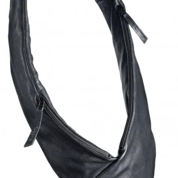 TRIPPEN Crossbody Black Leather Bag XL Avant-Garde New - Picture 7 of 12